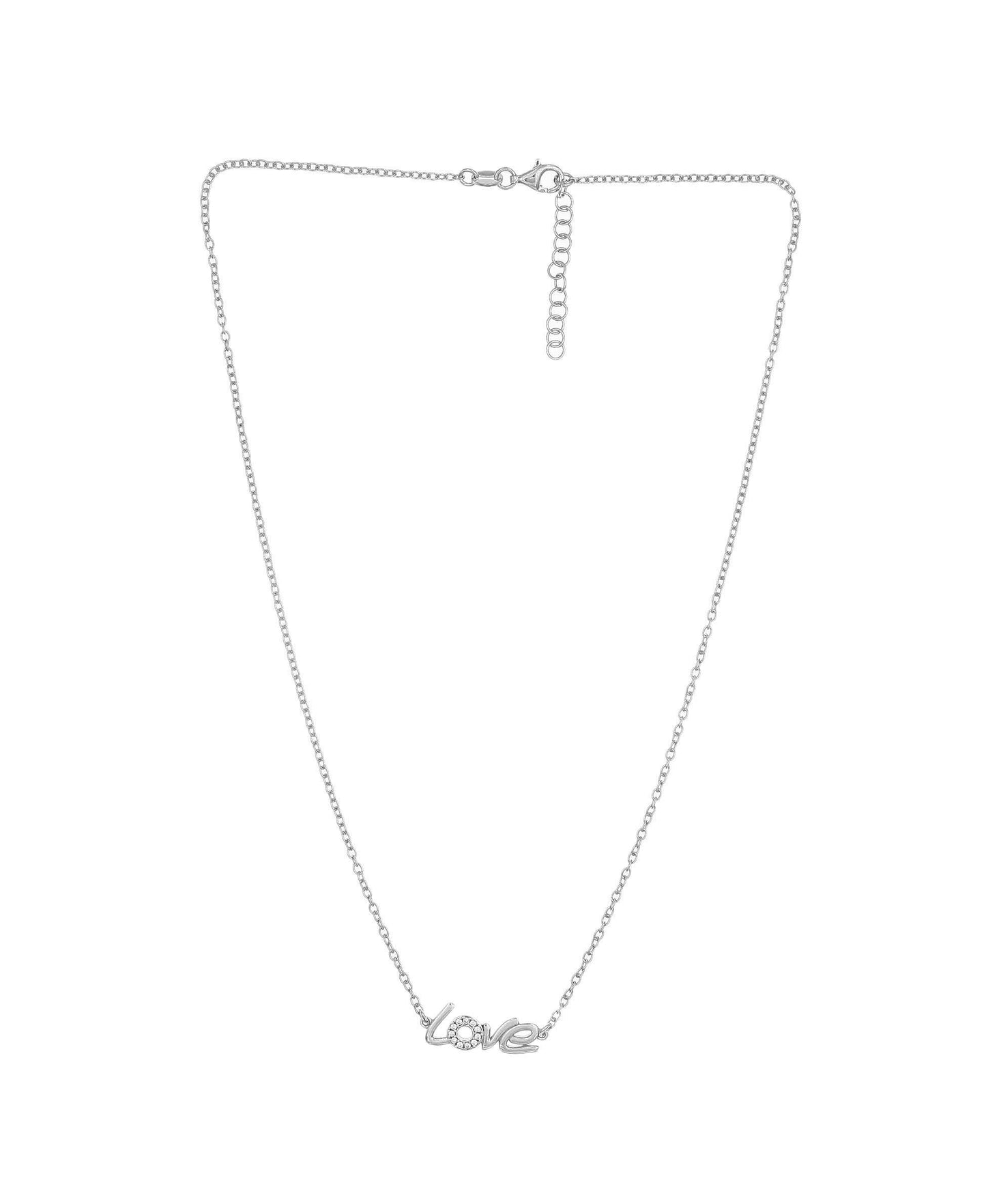 Silver Love 16"-18" Necklace/07" Bracelet