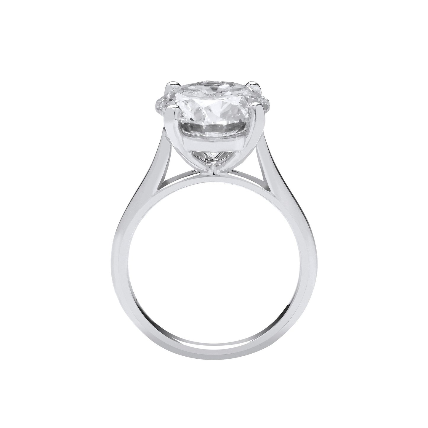 18ct White Gold 5.00ctw Solitaire Lab Grown Diamond Ring IGI Certified