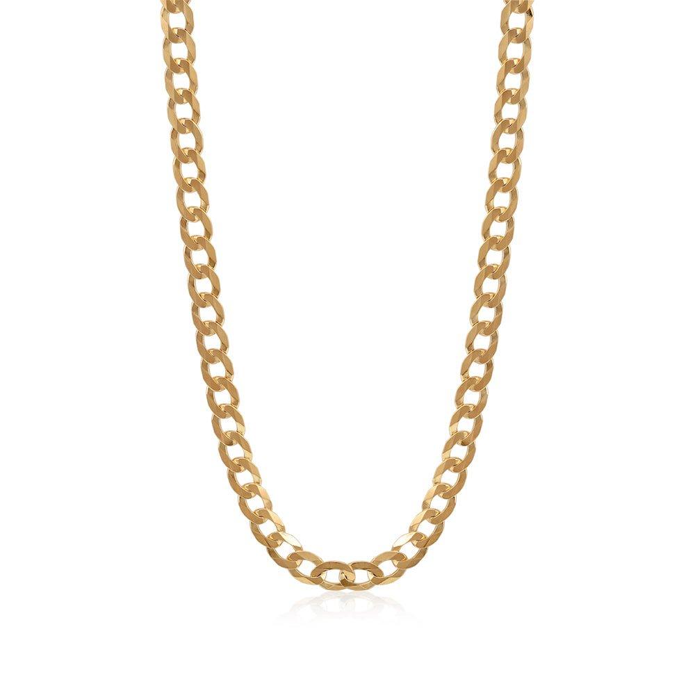 Yellow Gold 5.5mm Flat Curb Chain