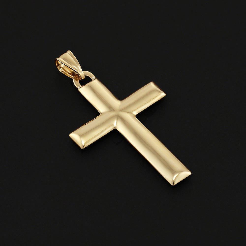 Yellow Gold Hollow Tubed Cross