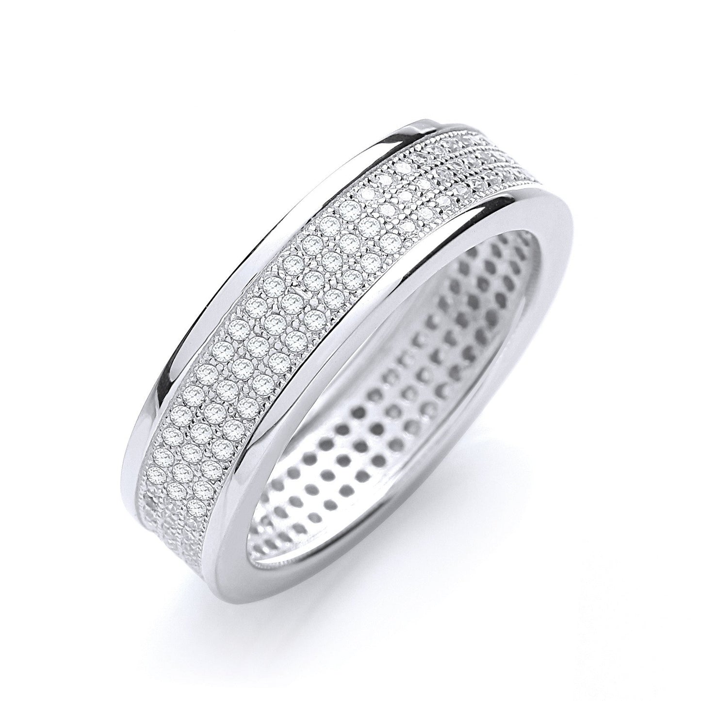 Micro Pave Full Eternity Ring 165 Cubic Zirconia