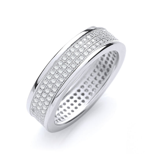 Micro Pave Full Eternity Ring 165 Cubic Zirconia