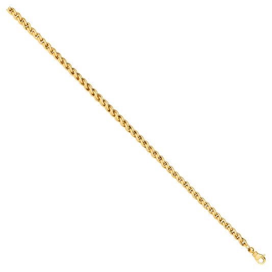 Yellow Gold Wheat Chains 18" Necklace/Ladies Bracelet