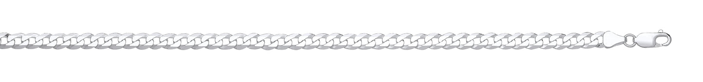 Silver 6.2mm Economy Flat Curb Chain
