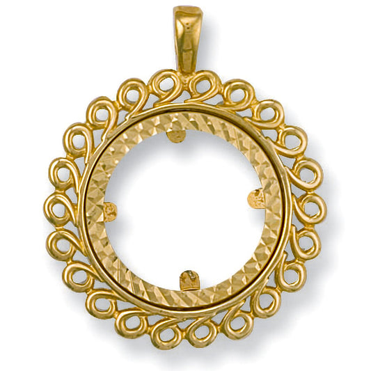 Yellow Gold (Full) Fancy Sovereign Pendant - 32.4mm