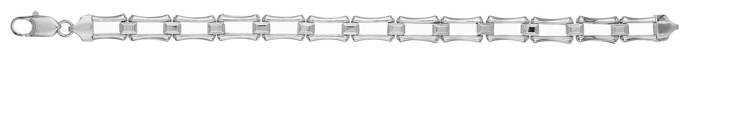 Silver Bike Chain Style Ladies Bracelet