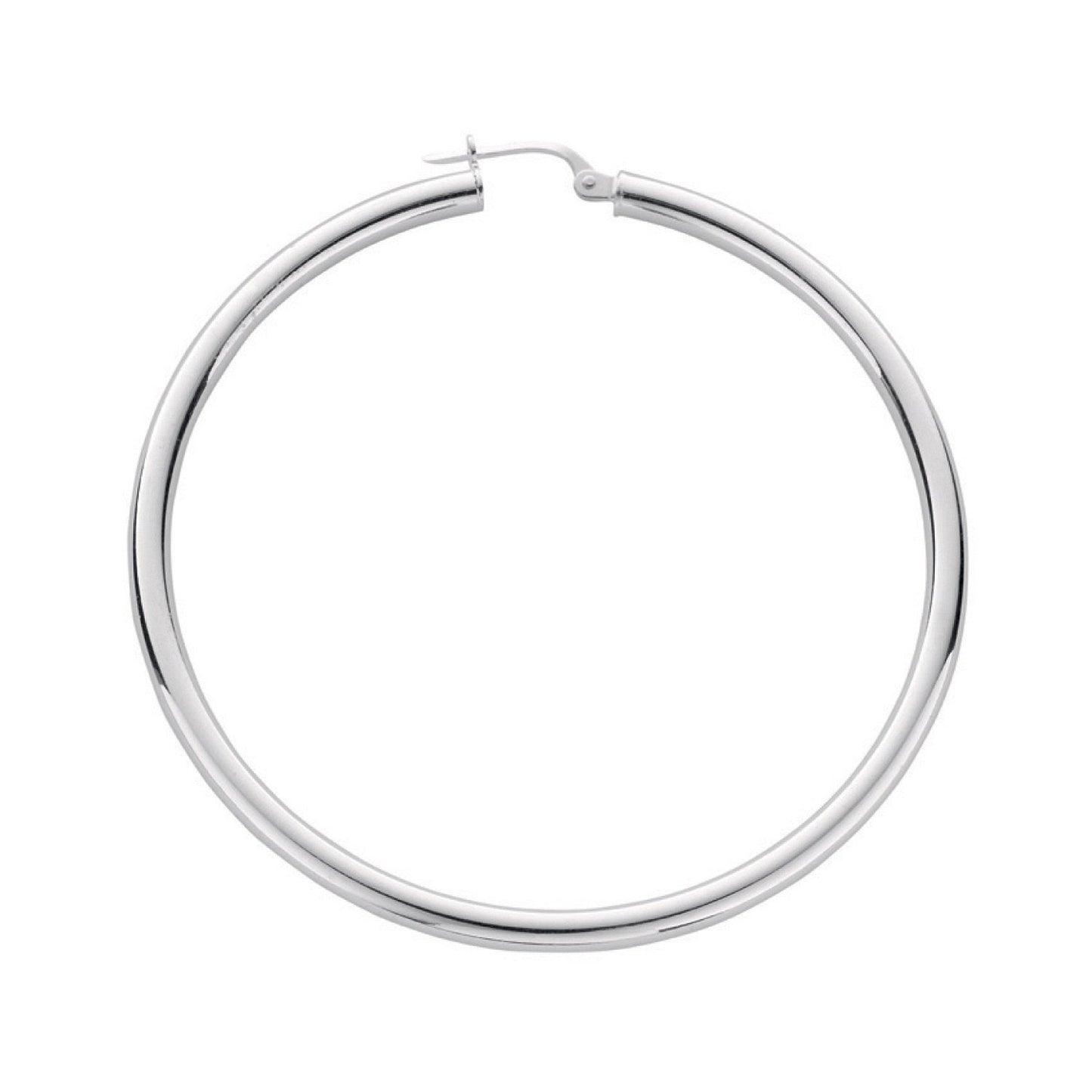 Silver Hoop Earrings - 7.1g