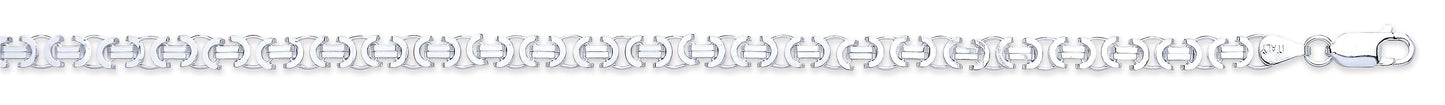 Silver 5mm Flat Byzantine Chain