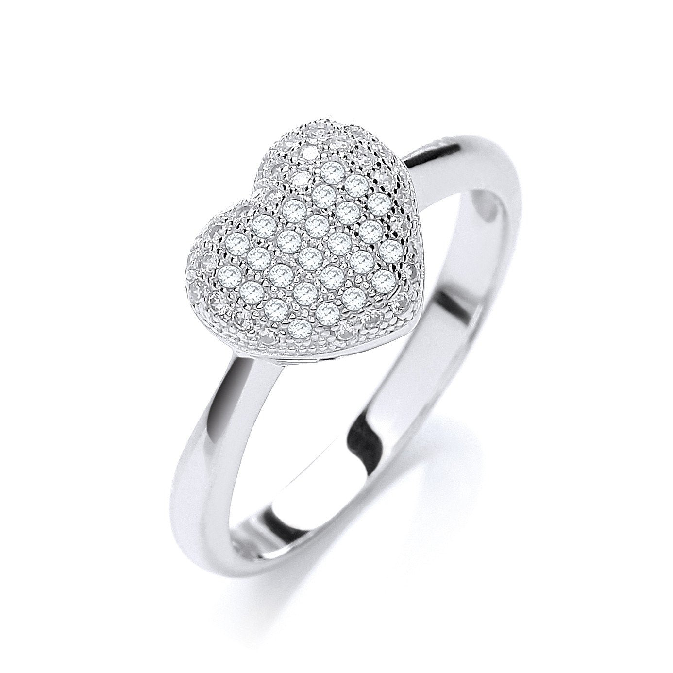 Micro Pave Heart Shape Ring
