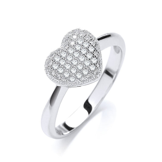 Micro Pave Heart Shape Ring