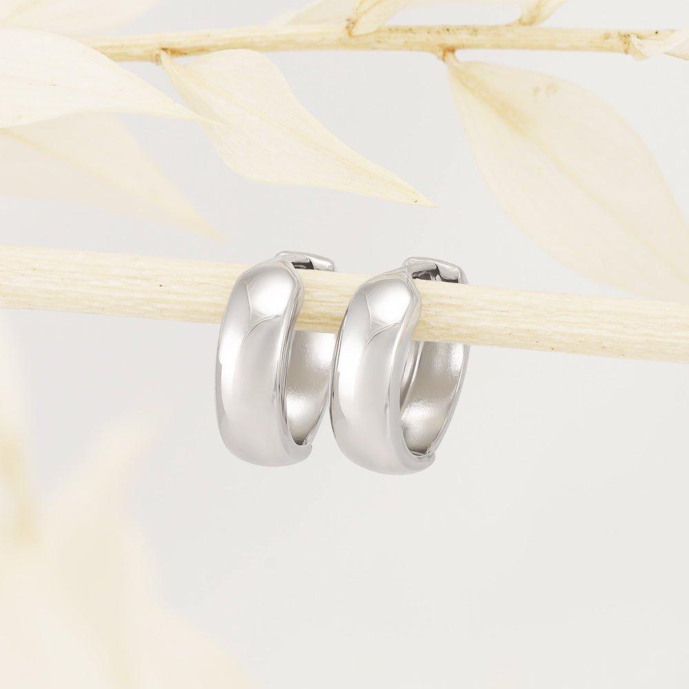 White Gold 16mm Hinged Huggies