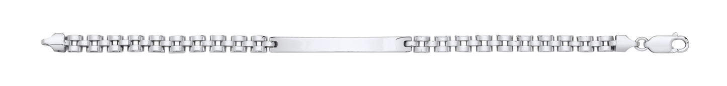 Silver 5mm Fancy Link ID Bracelet