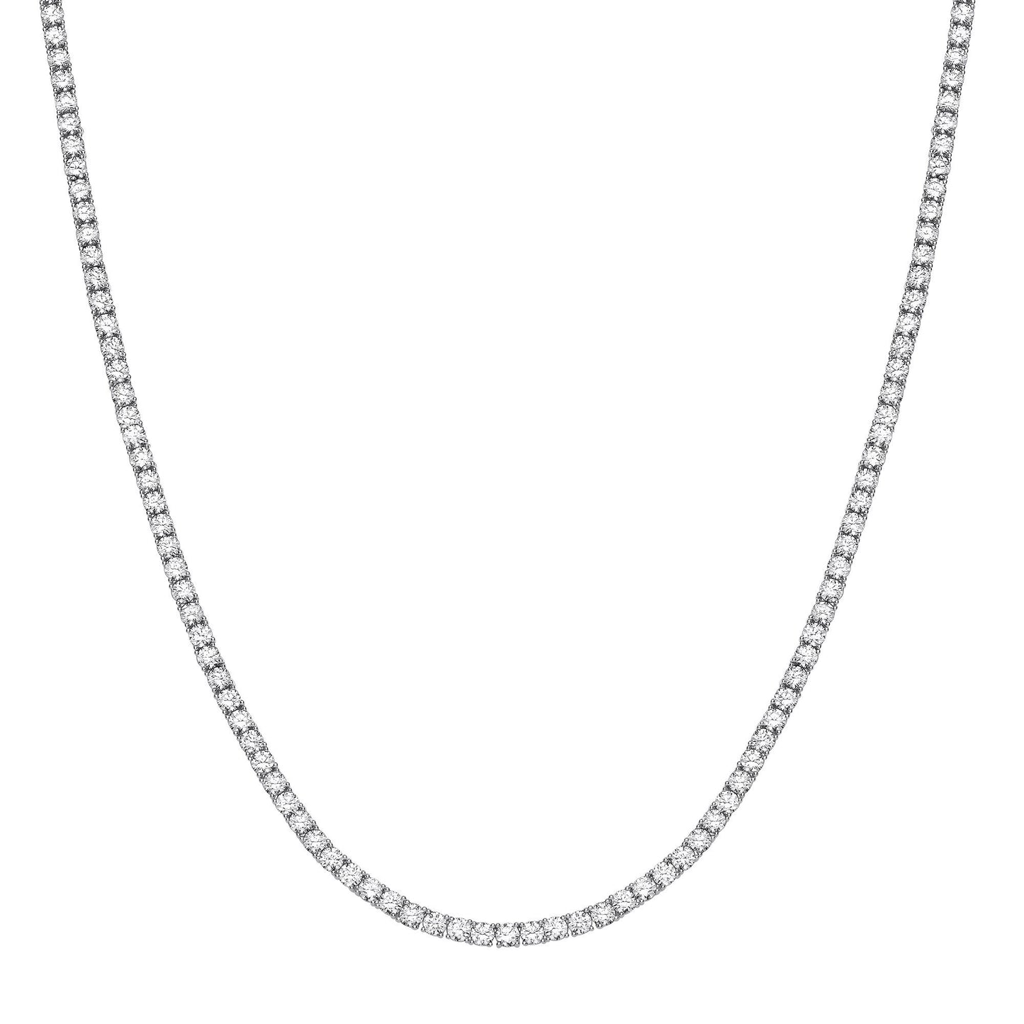 Silver 4.0mm Cubic Zirconias 18" Tennis Collarette