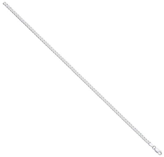Silver 3.3mm Economy Flat Curb Chain