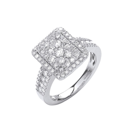 18ct White Gold 1.00ct Diamond Dress Ring (HNN-588AB5)