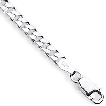 Silver Curb Anklet