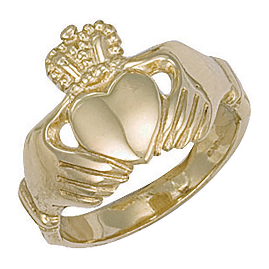 Yellow Gold Claddagh Ring - 7.2g
