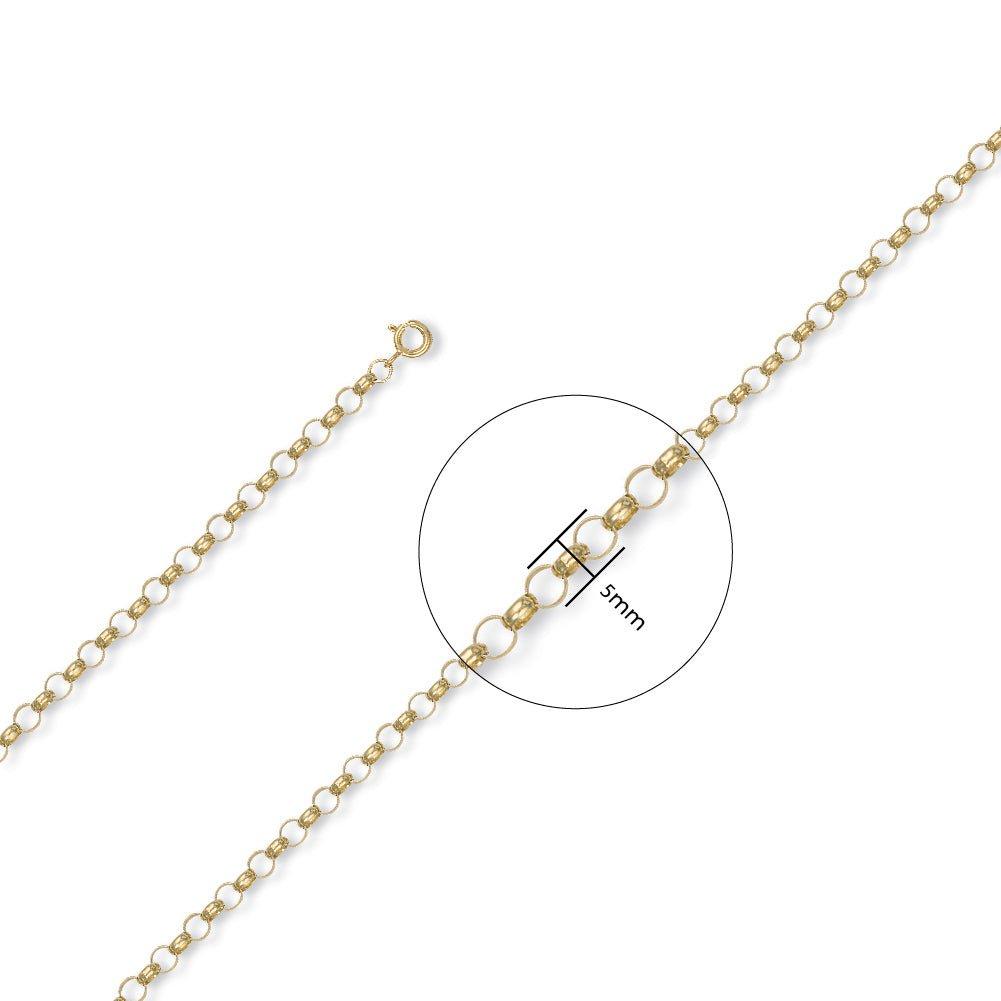 Yellow Gold 5.1mm Round Belcher Chain