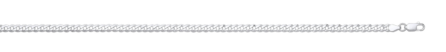 Silver 4.4mm Economy Flat Curb Chain