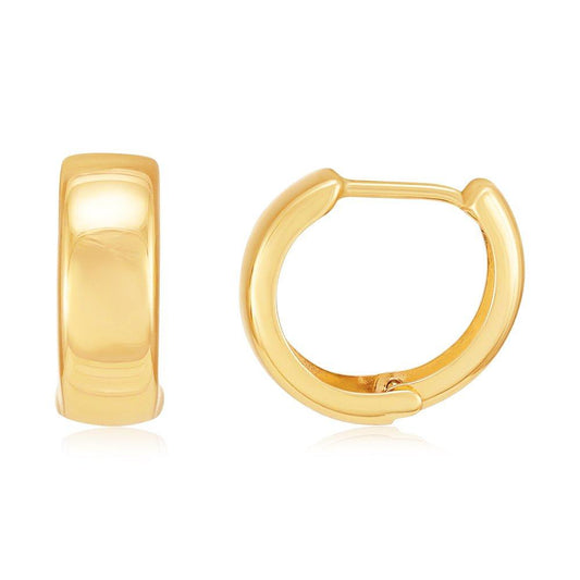 Yellow Gold 13mm Hinged Huggies