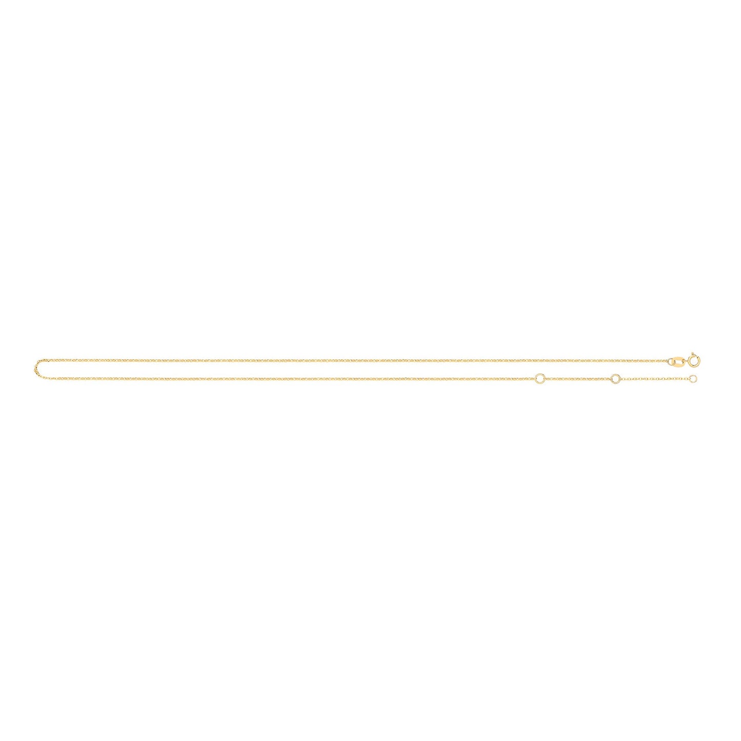 18ct Yellow Gold 0.9mm Diamond Cut Belcher Chain