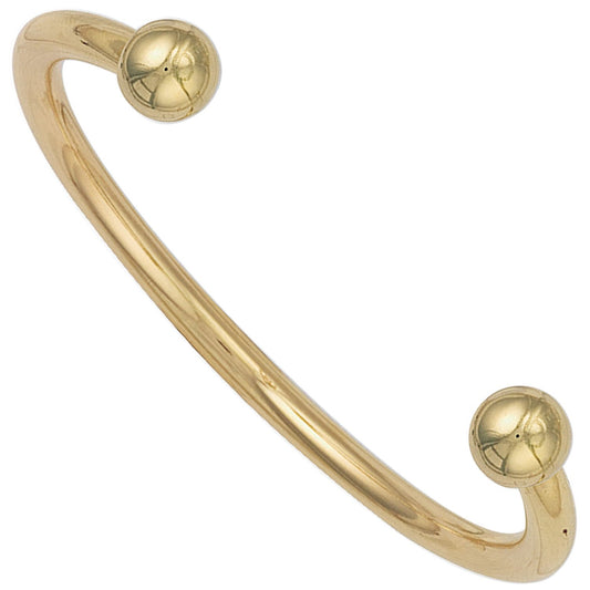 Yellow Gold Ladies/Gents 5mm Solid Torque Bangle