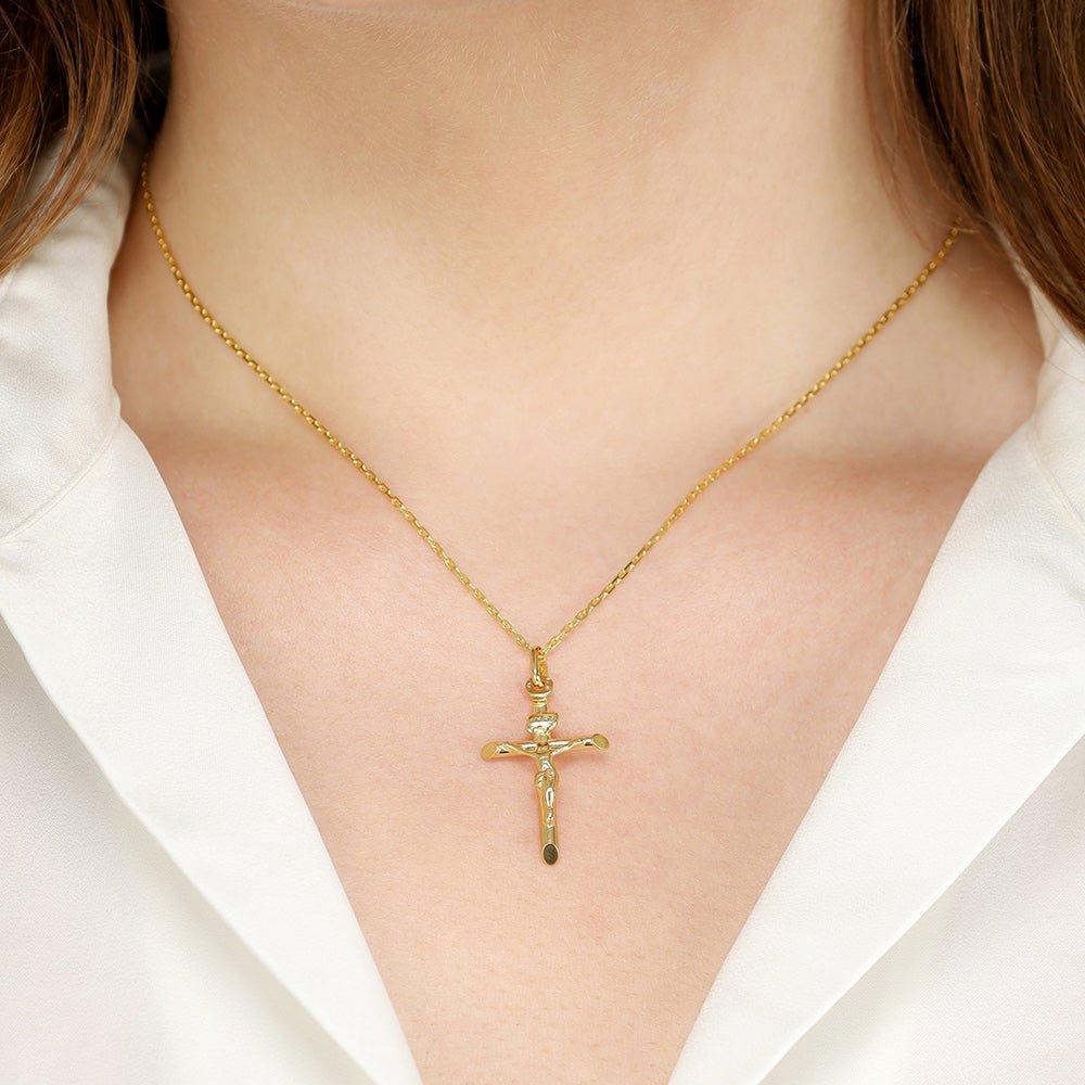 Yellow Gold Crucifix - 17.1mm