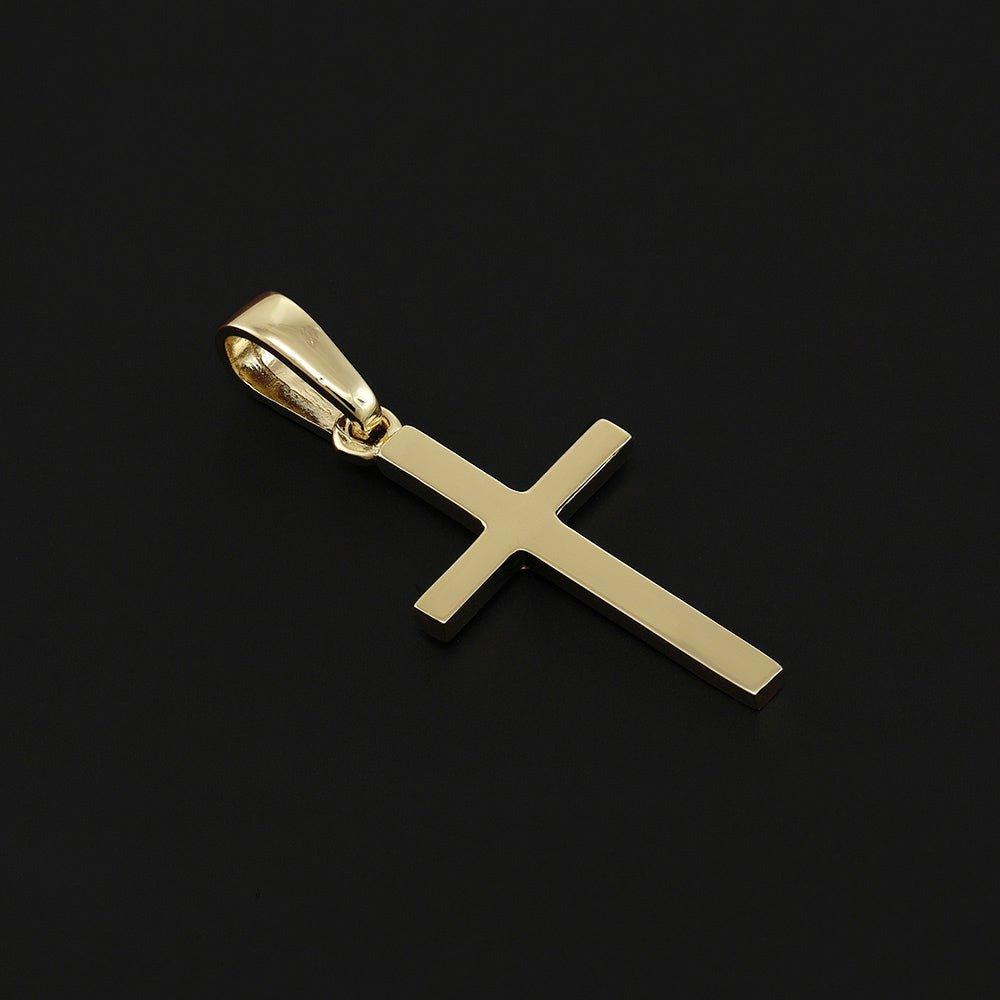 Yellow Gold Plain Cross - 13.1mm