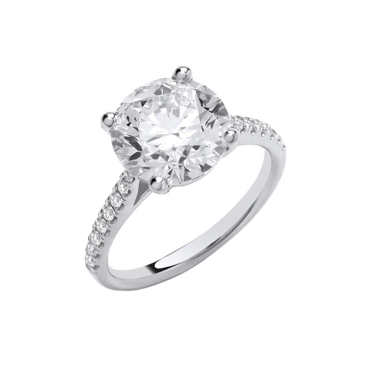 18ct White Gold 3.20ctw Lab Grown Diamond Ring IGI Certified