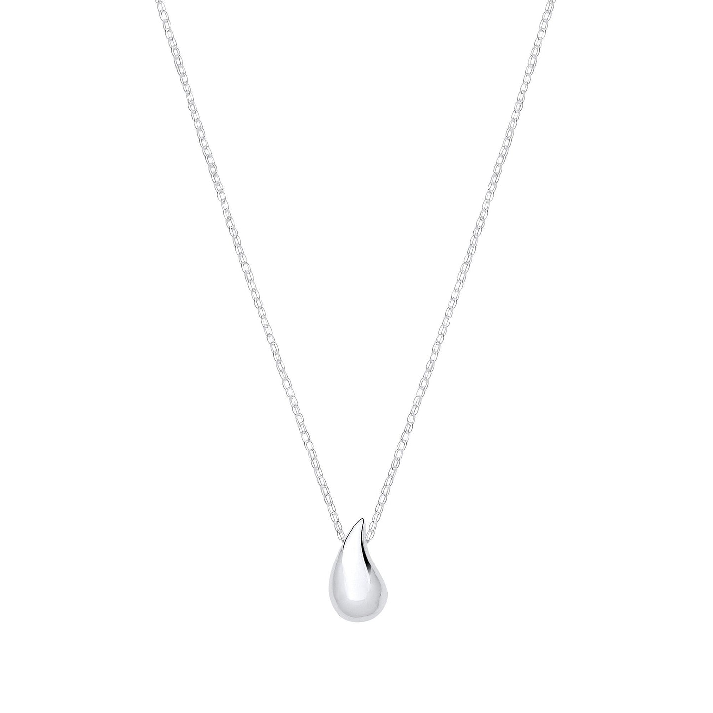Silver Teardrop 16 + 2" Necklace