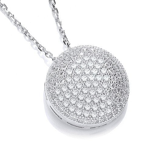 Micro Pave Fancy Pendant Cubic Zirconia with 18" Chain - 13mm