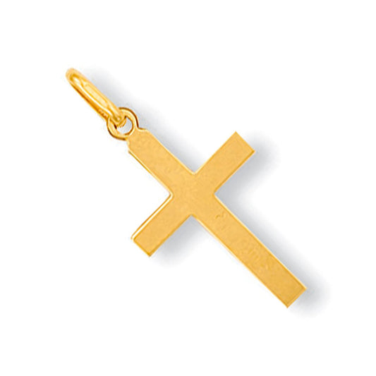 Yellow Gold Plain Cross - 13mm
