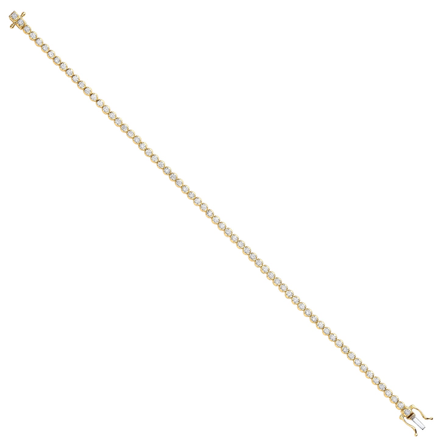 18ct Yellow Gold 2.00ct Diamond Tennis Bracelet