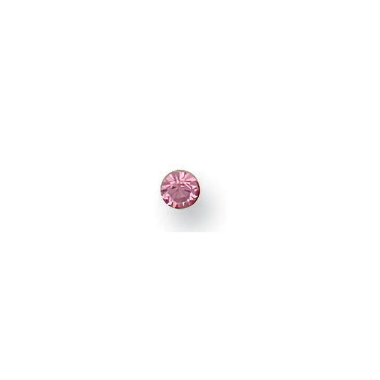 Yellow Gold Pink Cubic Zirconia Nose Stud
