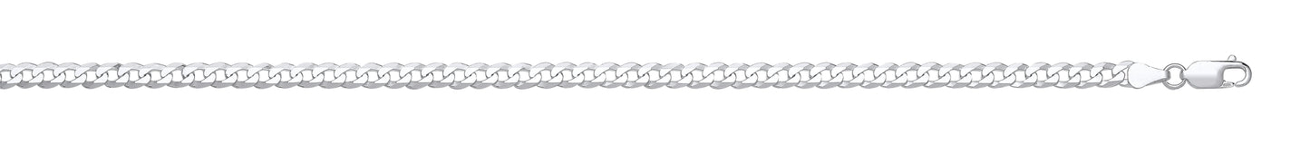 Silver 5.2mm Economy Flat Curb Chain