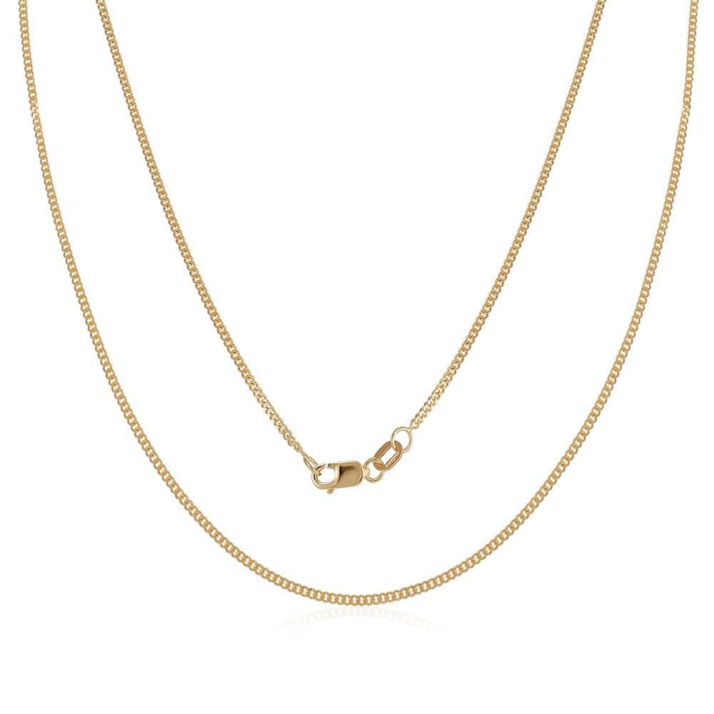 18ct Yellow Gold 1.4mm Curb Chain