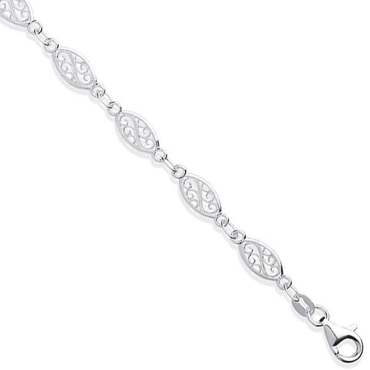 Silver Filigree Ladies Bracelet