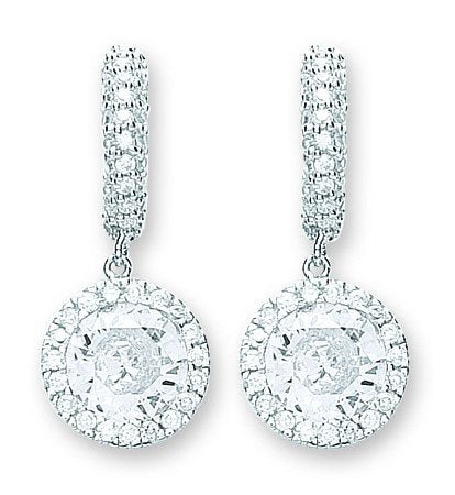 Silver Fancy Drop Earrings - 13.3mm