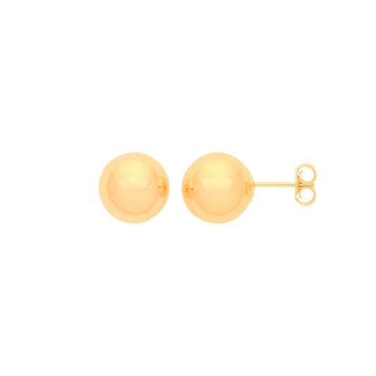 9ct Yellow Gold 8mm Ball Studs