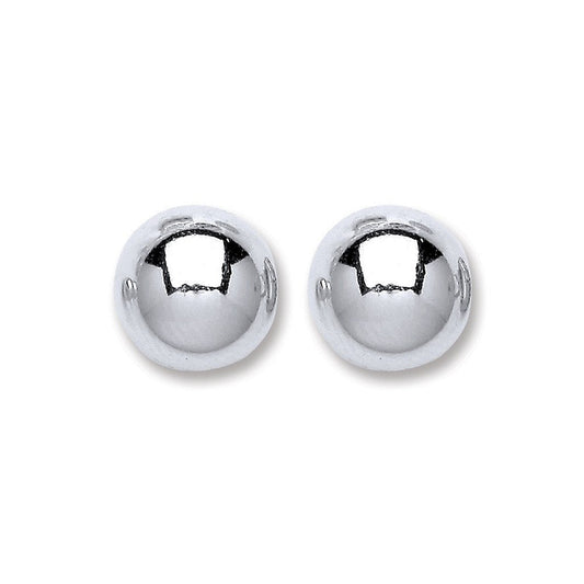 Silver Ball Stud 10mm Earrings