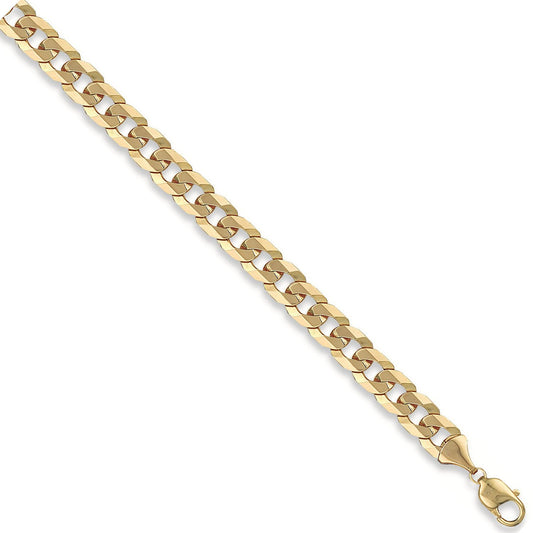 Yellow Gold 9.8mm Flat Curb Chain