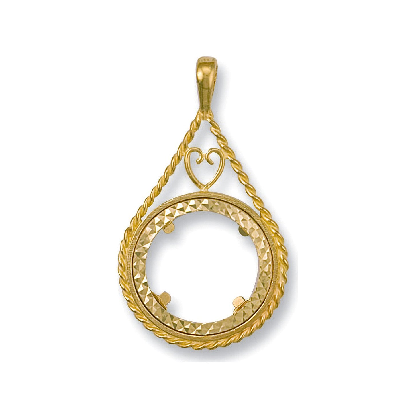 Yellow Gold (Half) Fancy Sovereign Pendant - 24.5mm