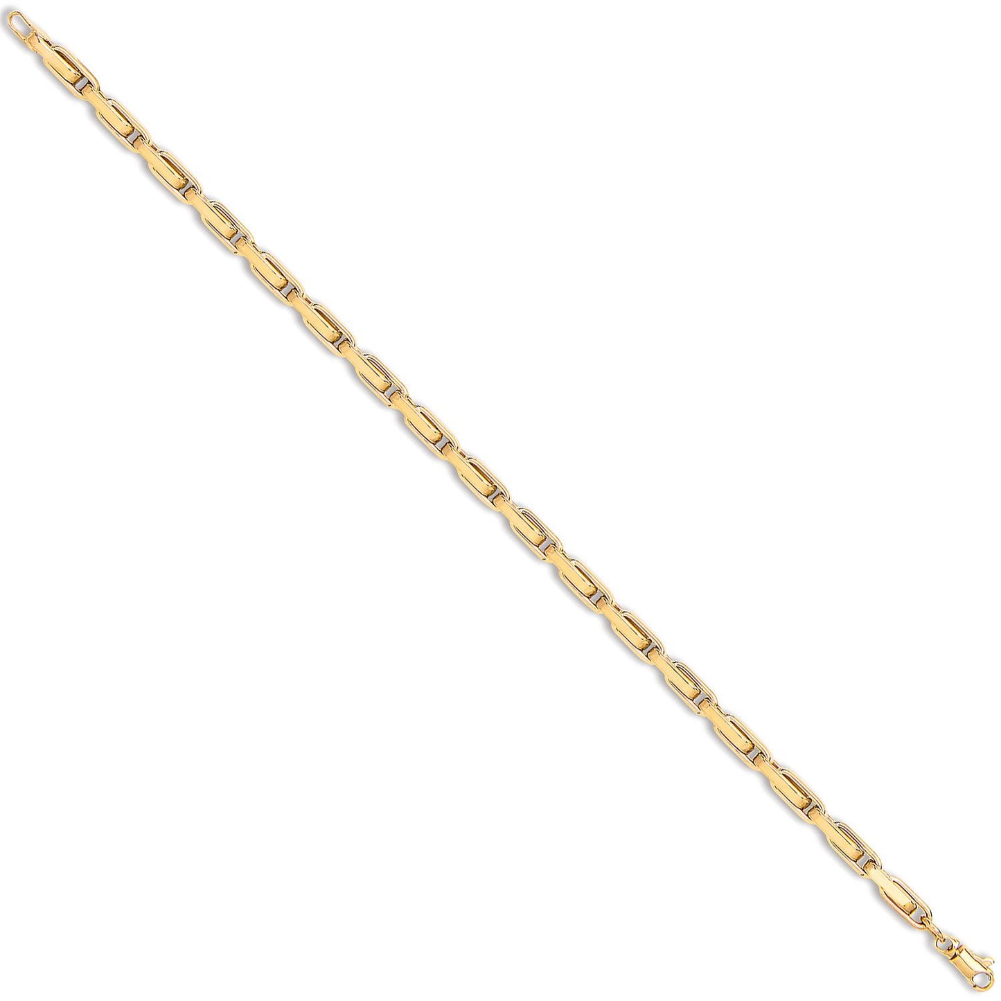 Yellow Gold Belcher Box Ladies Bracelet
