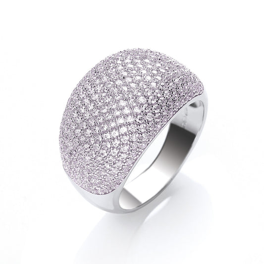 Micro Pave Cocktail Ring 283 Pink Cubic Zirconia