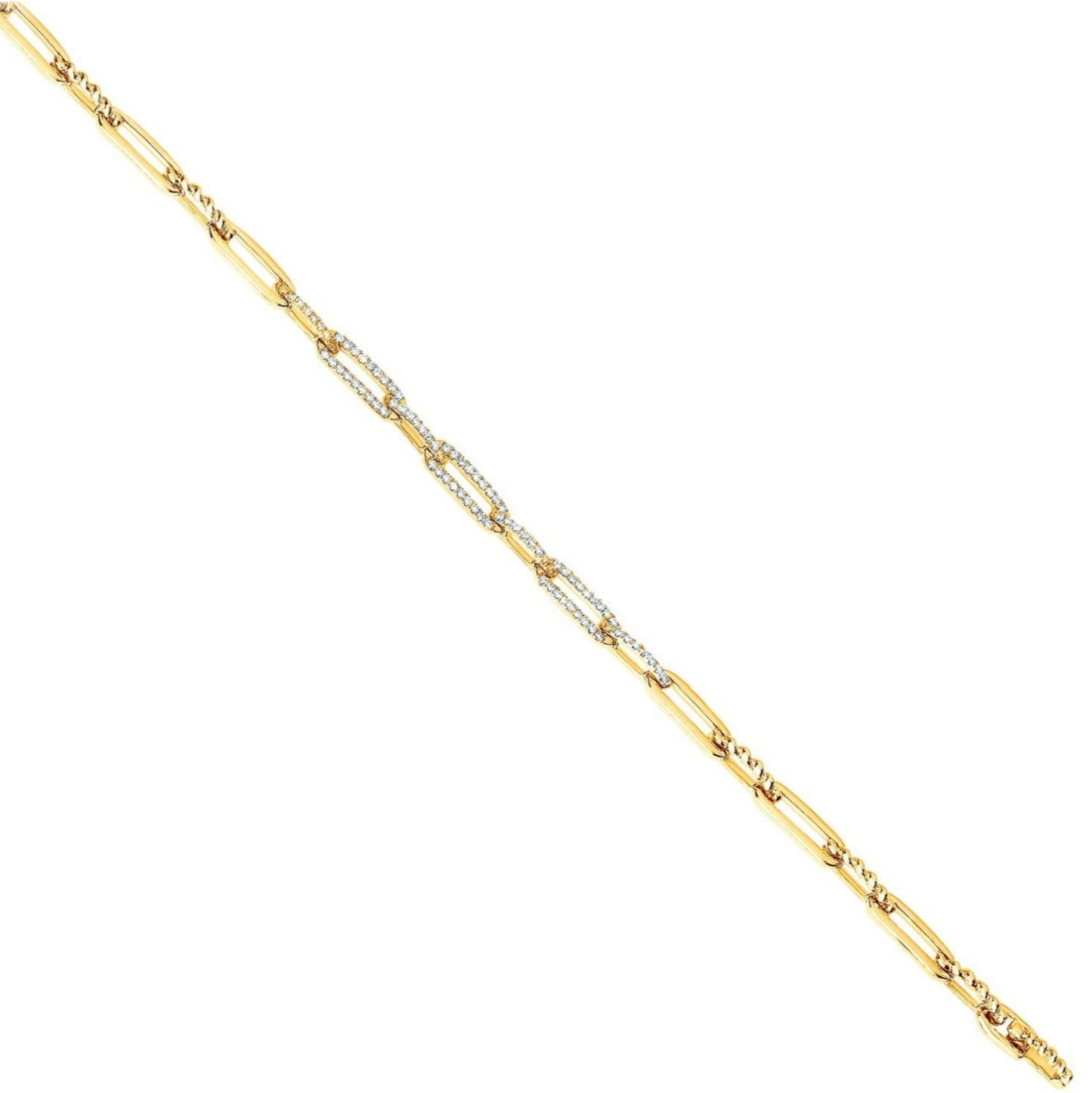 9ct Yellow Gold 0.42ct Curb Bracelet