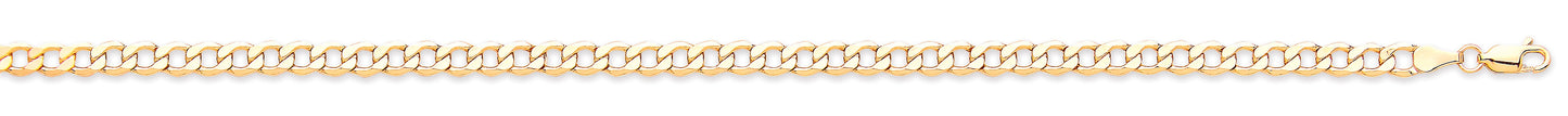 Yellow Gold 4.8mm Hollow Curb