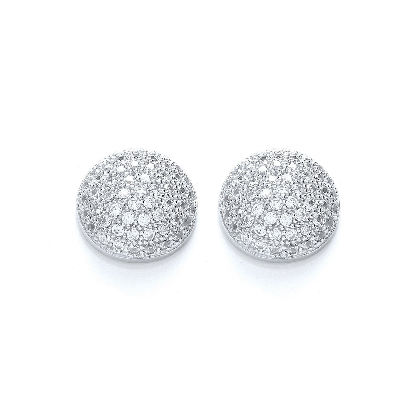 Micro Pave Round Half Ball Stud