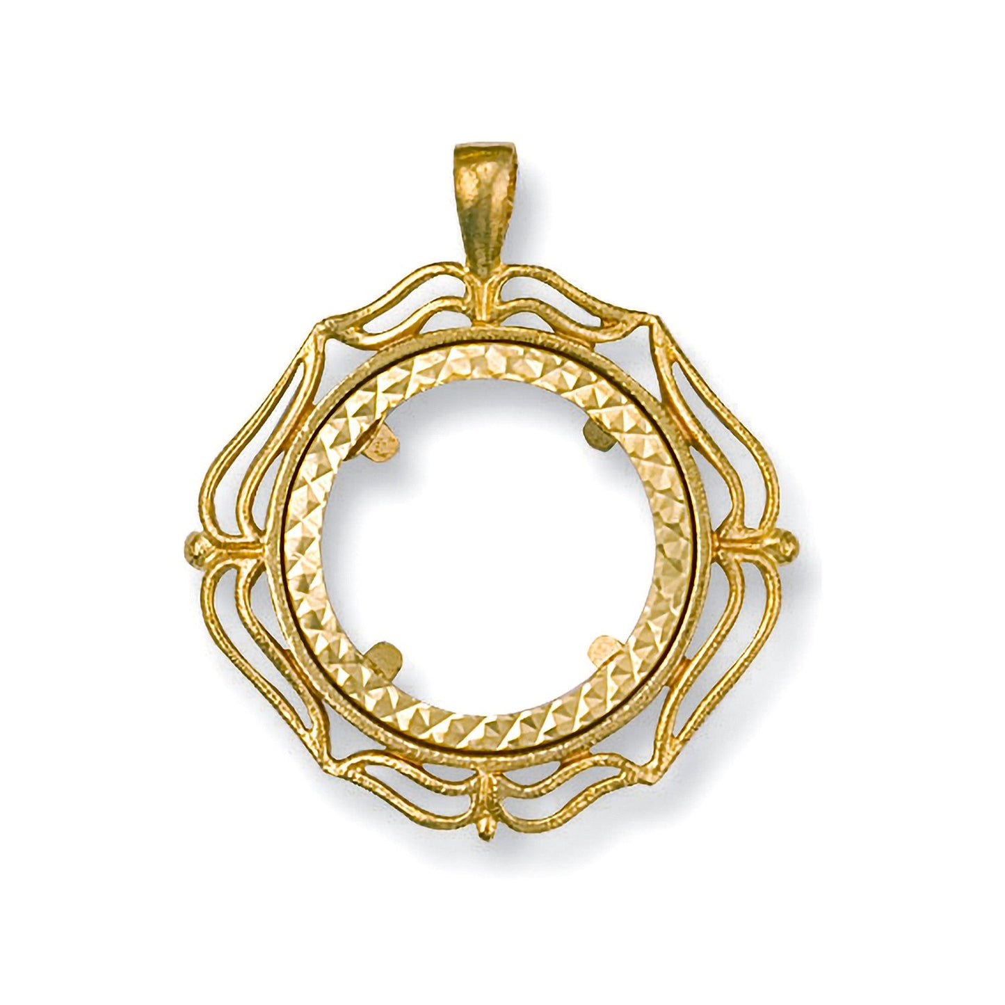 Yellow Gold (Half) Fancy Sovereign Pendant - 29.6mm