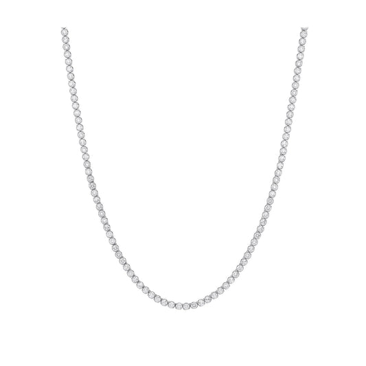 9ct White Gold 10.00ctw Lab Grown Diamond Tennis Necklace IGI Certified