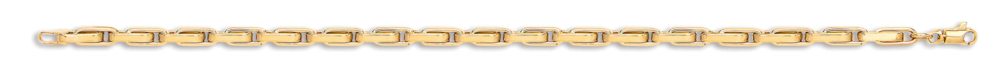Yellow Gold Belcher Box Ladies Bracelet